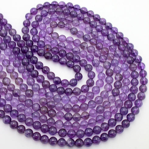 Amethyst Gemstone Beads, 4mm, Round